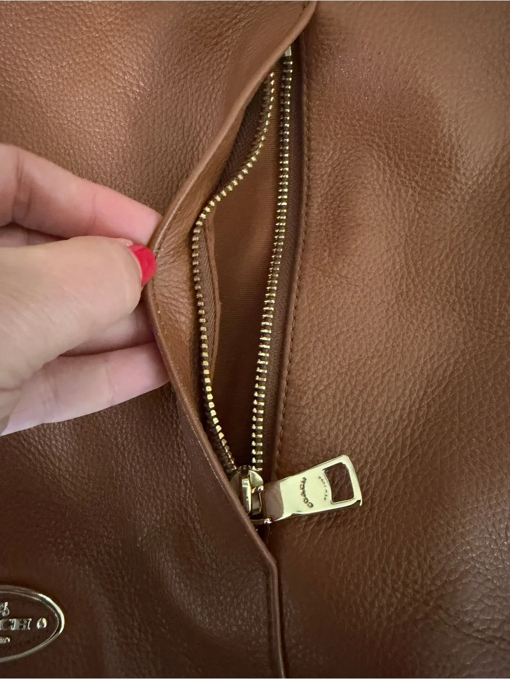 Coach Brown pebbled Leather Madison Isabelle purse